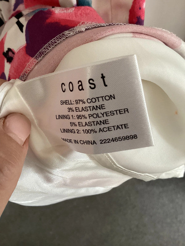 Vintage Coast Prom Dress White and Pink - Satin & Sox