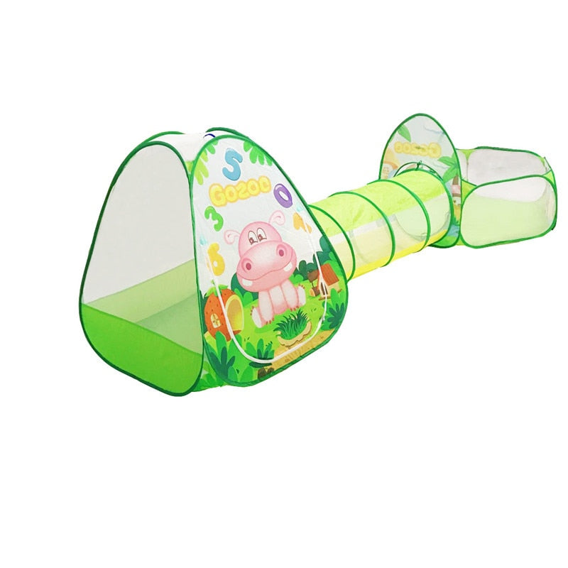 Foldable 3 in 1 Children's Tent Portable Playpen Ball Pit - Satin & Sox