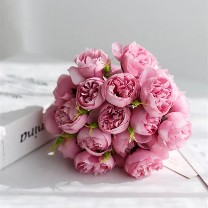 Rose Peony Artificial Silk Bouquet
