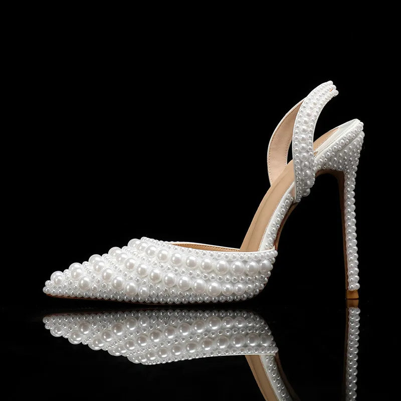 Handmade Pearl Encrusted Bridal Shoes