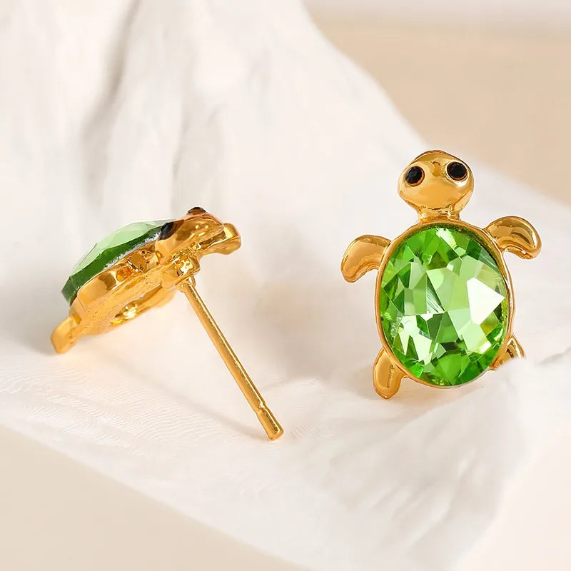 Sea Turtle Stud Earrings - Satin & Sox