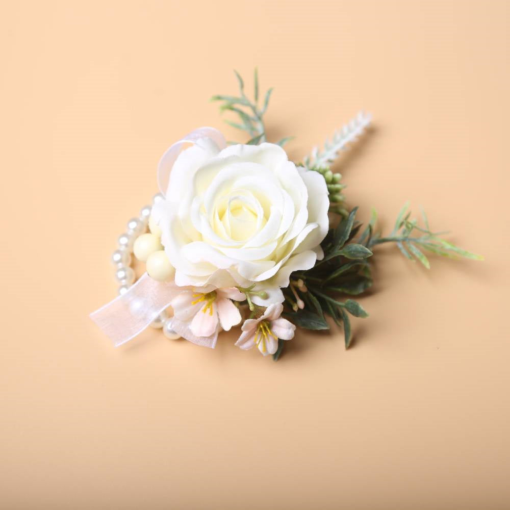 Realistic Rose Boutonnieres Groom's Corsage