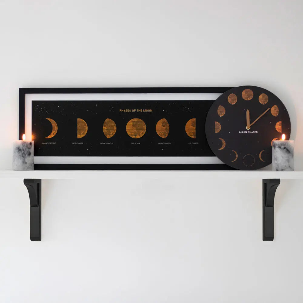 Moon Phases Print in Frame - Satin & Sox