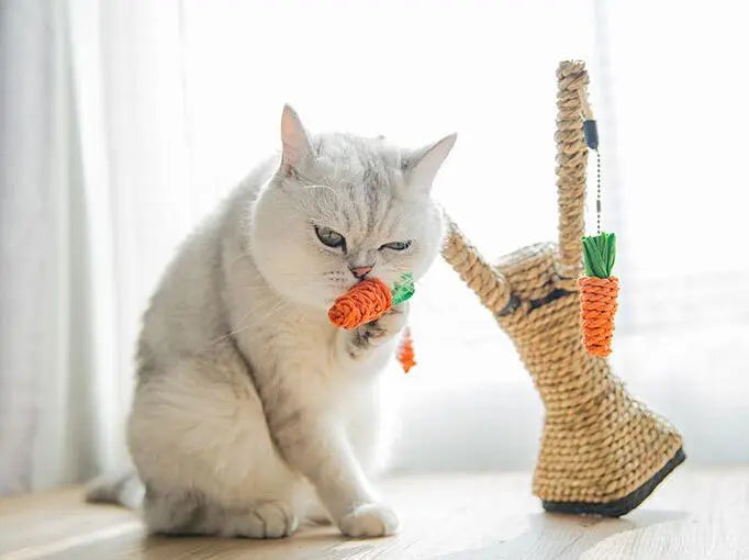 Cat Tree Carrot Tower Scratching Post - Satin & Sox