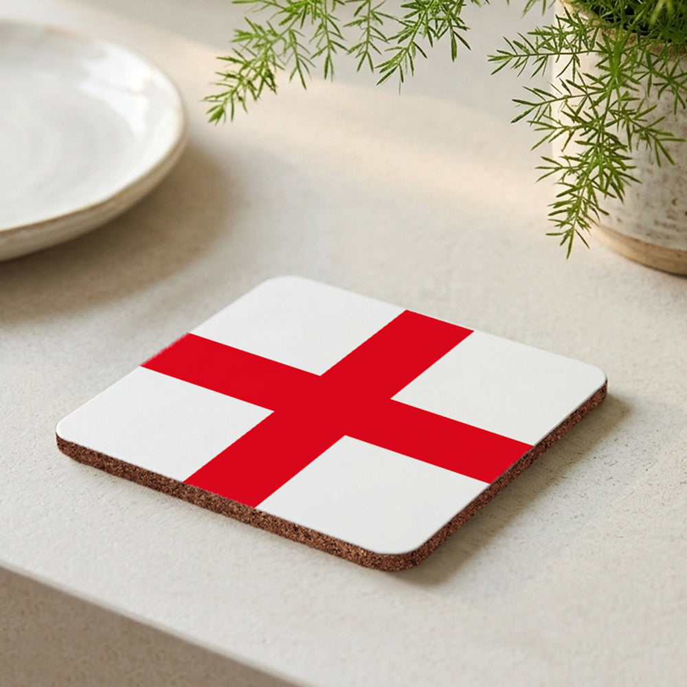 Flag Coasters with Cork Base - Set of 4