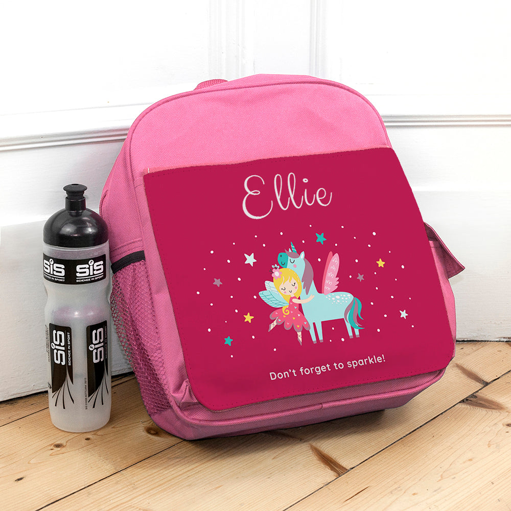 Kid's Personalised Fairy School Back Pack - Satin & Sox