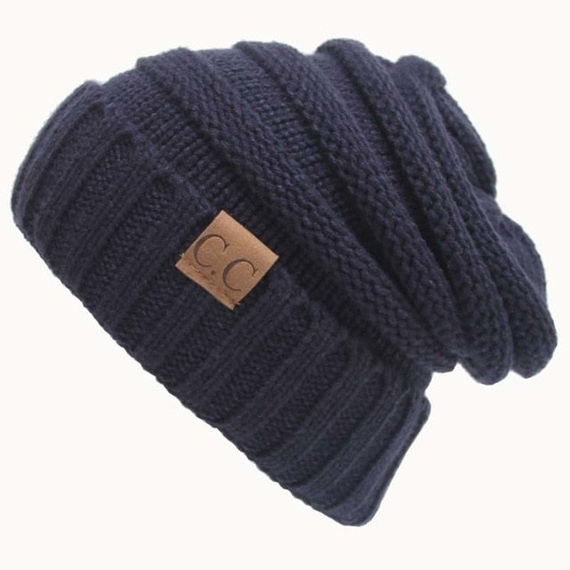 Knitted Wool Winter Beanie Hat - Satin & Sox
