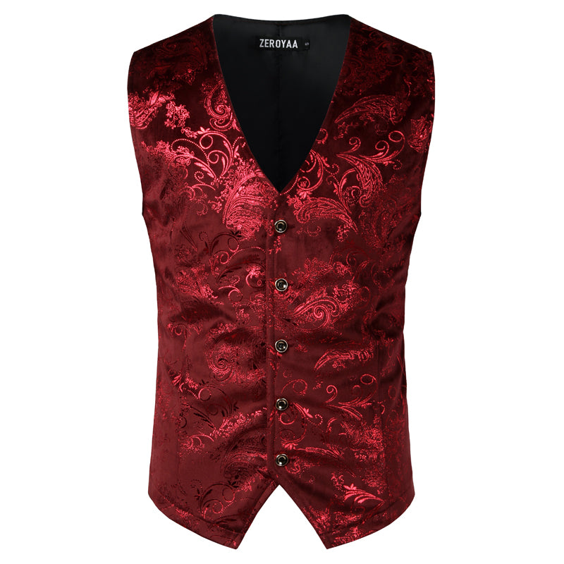 Steampunk Style Satin Waistcoat for Men - Satin & Sox