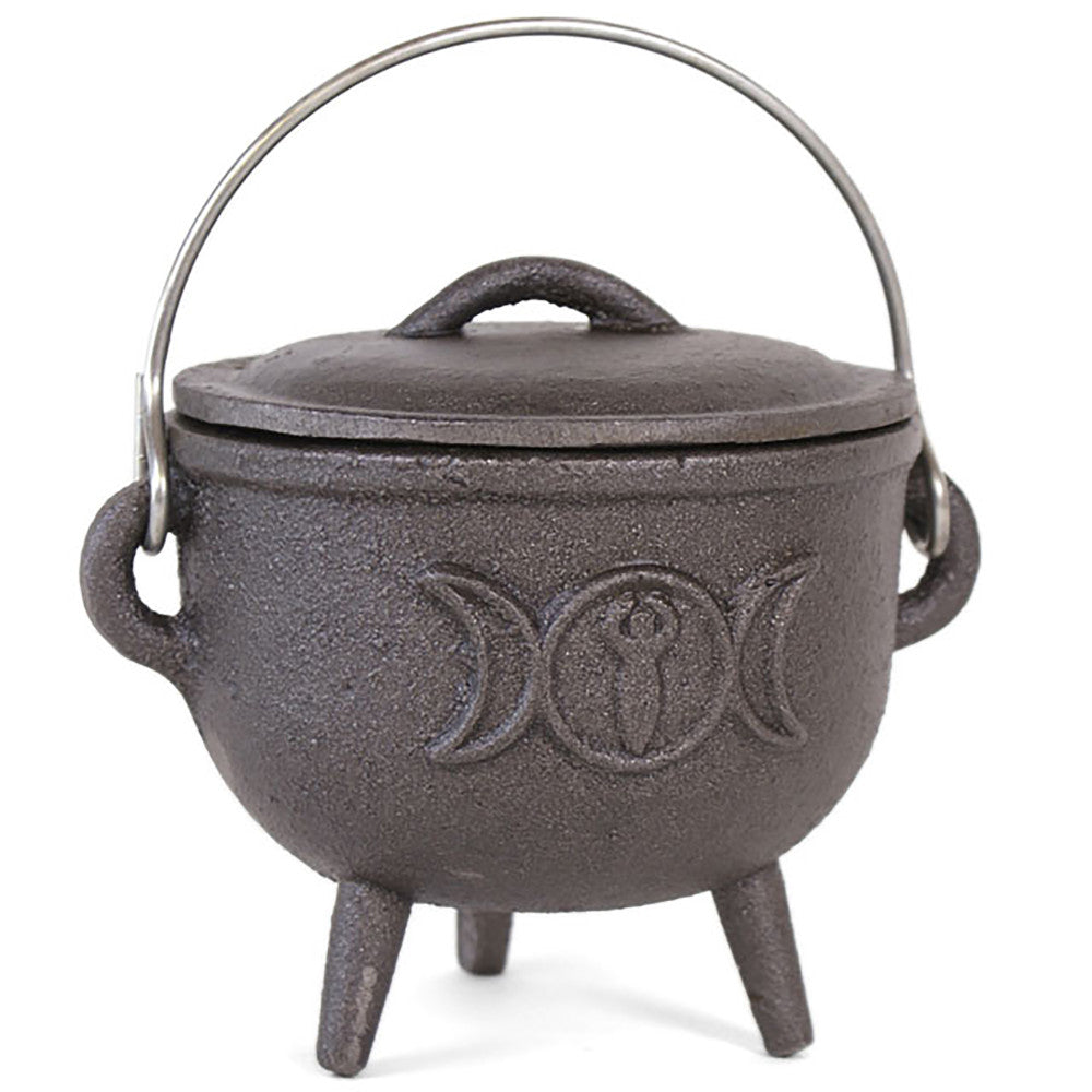 Cast Iron Cauldron with Triple Moon - Satin & Sox