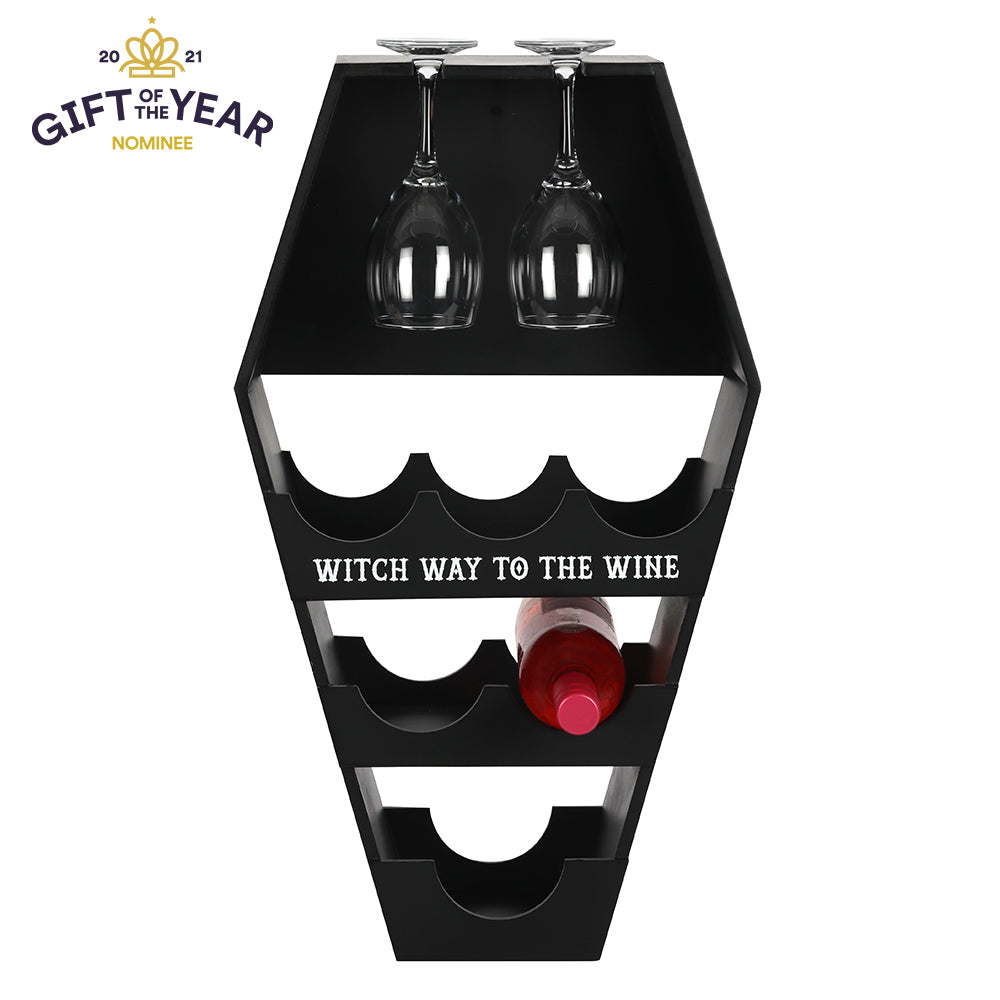 Halloween Coffin Shape Wine Shelf Party Decor - Satin & Sox