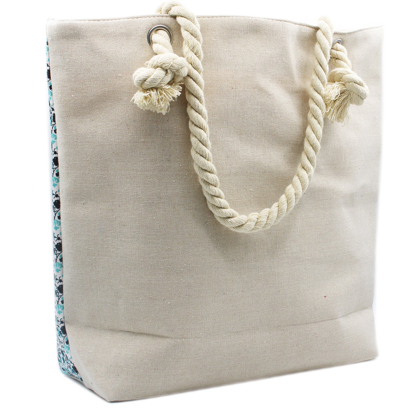 Pink and Blue Mandala Tote Shopping Beach Bag - Satin & Sox
