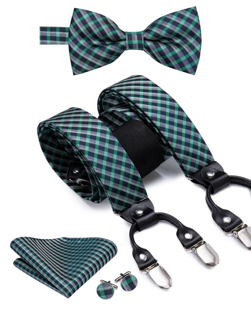 Men's Bow Tie and Braces Set - Satin & Sox