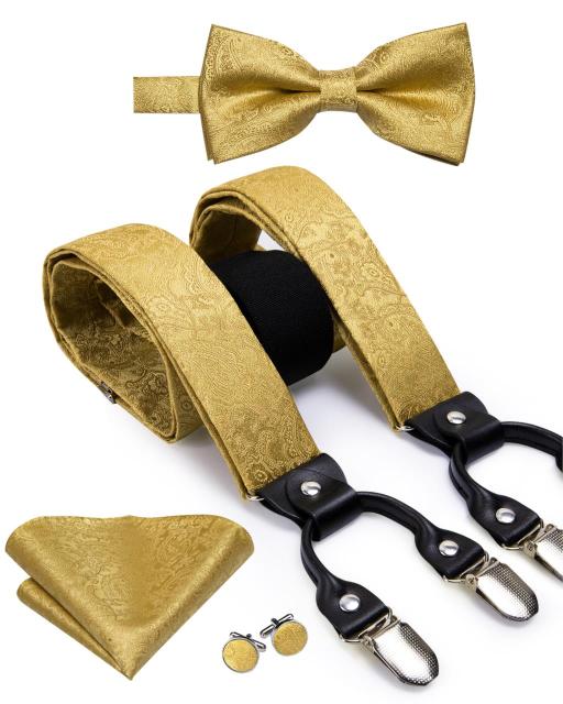 Men's Bow Tie and Braces Set - Satin & Sox