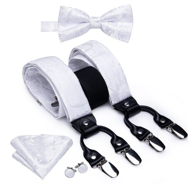 Men's Bow Tie and Braces Set - Satin & Sox