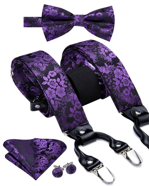 Men's Bow Tie and Braces Set - Satin & Sox