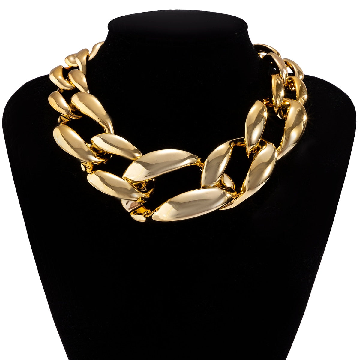 Chunky Chain Necklace Gold Effect