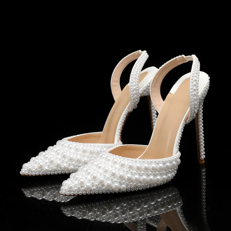 Handmade Pearl Encrusted Bridal Shoes