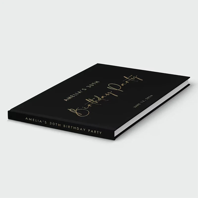 Black Personalized Wedding Guest Book