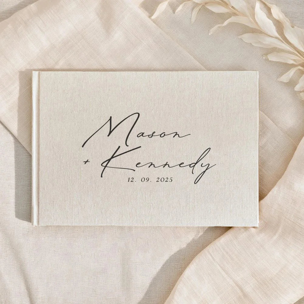Personalized Linen Hardcover Guestbook