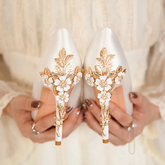 Satin Crystal Bridal Shoes