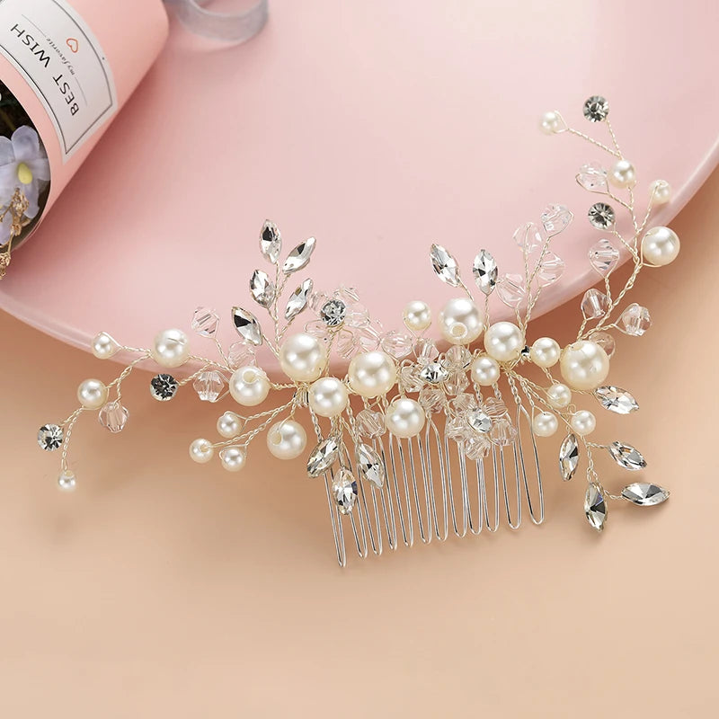 Bridal Pearl Hair Comb Wedding Headpiece