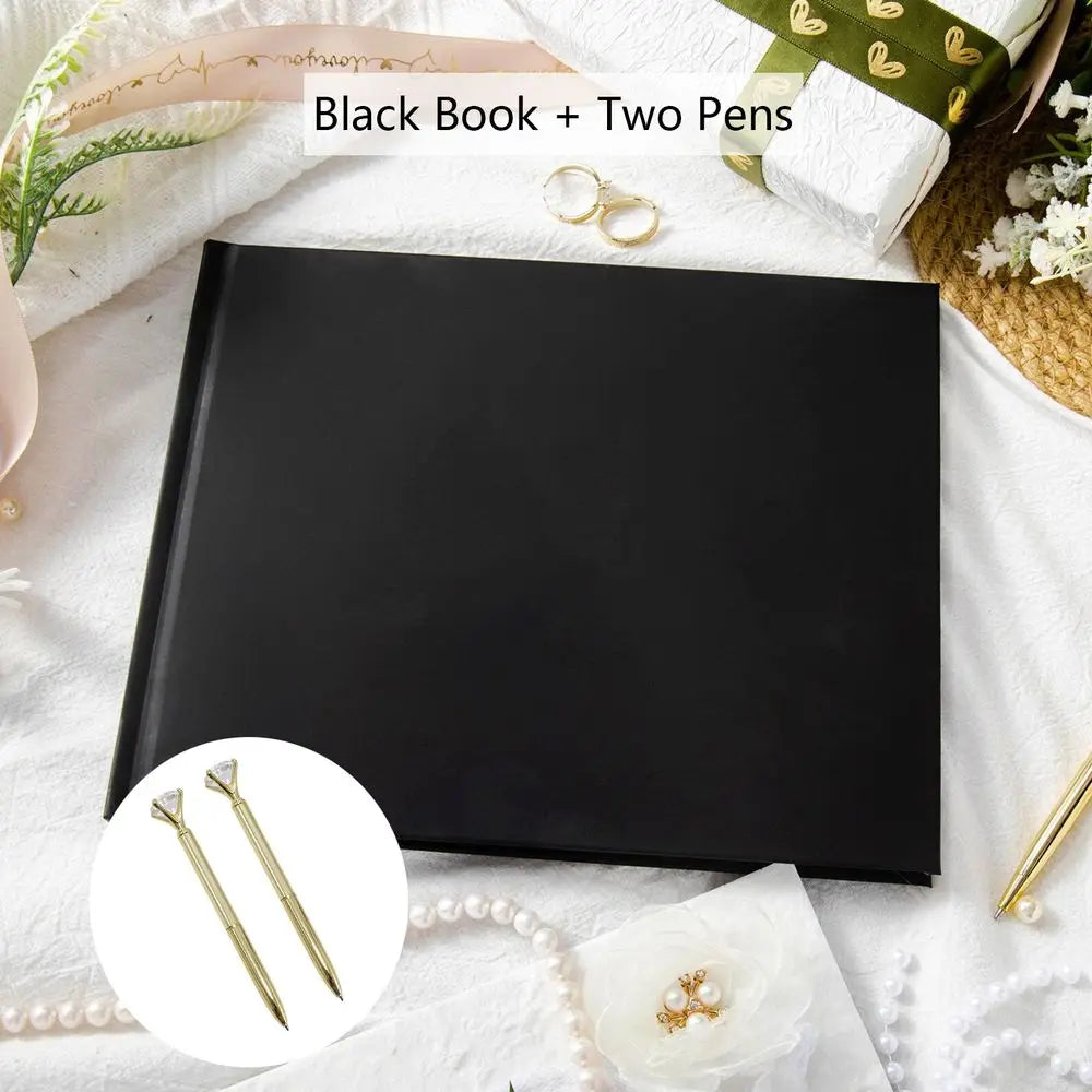 Personalized White/Black Guest Book