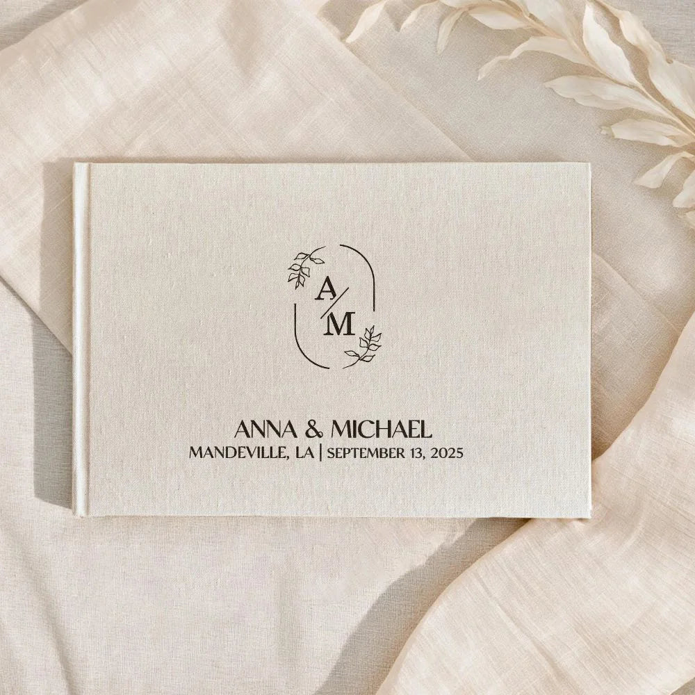 Personalized Linen Hardcover Guestbook
