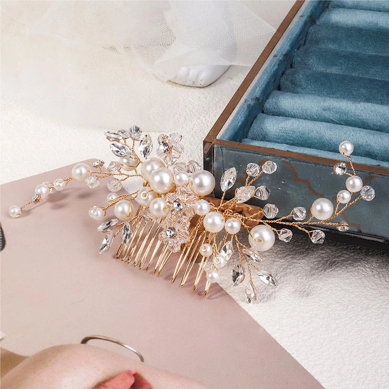 Bridal Pearl Hair Comb Wedding Headpiece