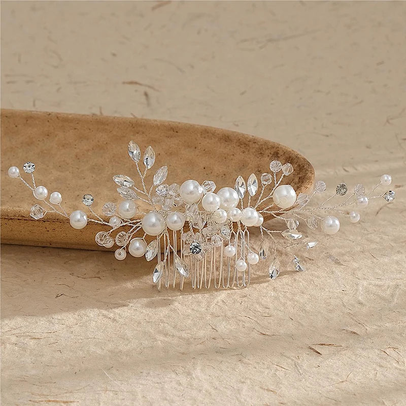 Bridal Pearl Hair Comb Wedding Headpiece