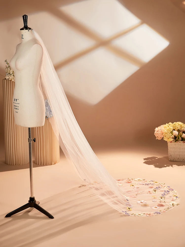 Floral Bridal Wedding Veil