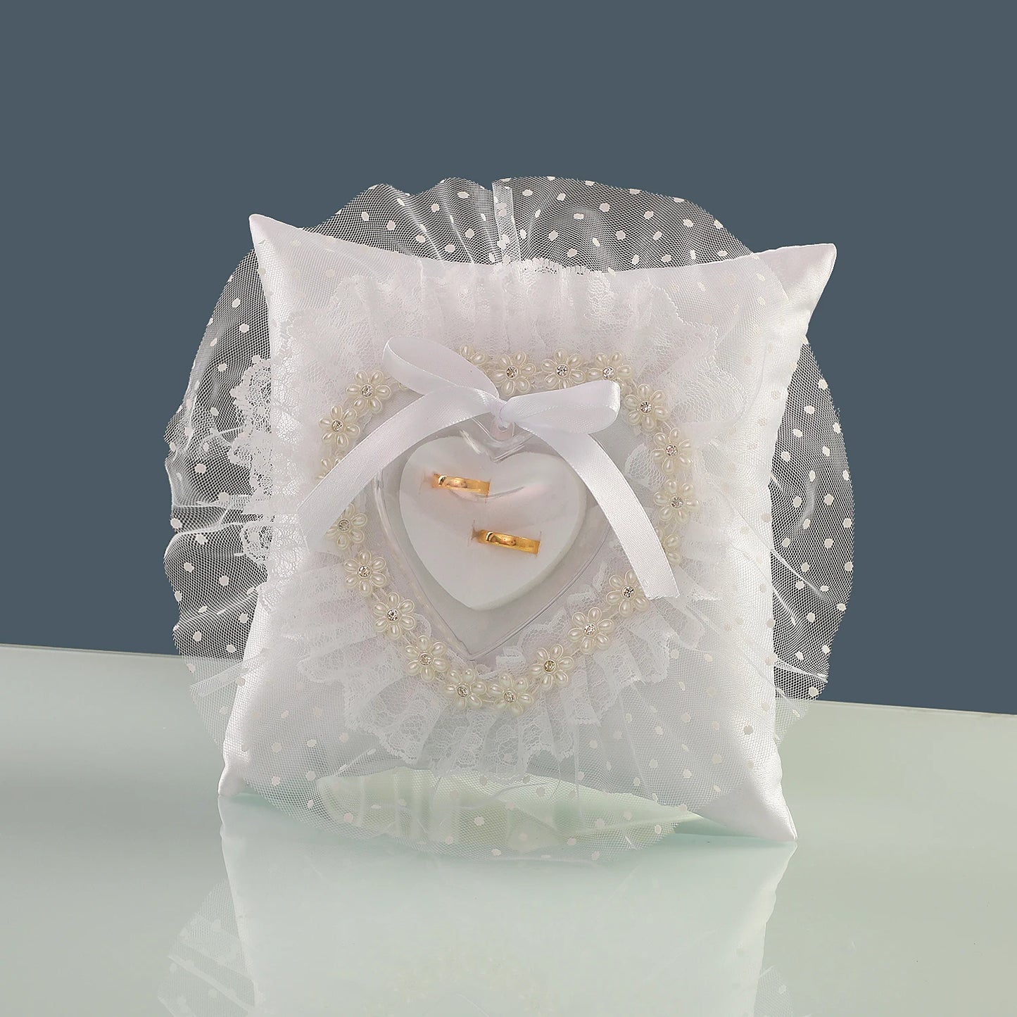 Wedding Ring Pillow with Ring Holder