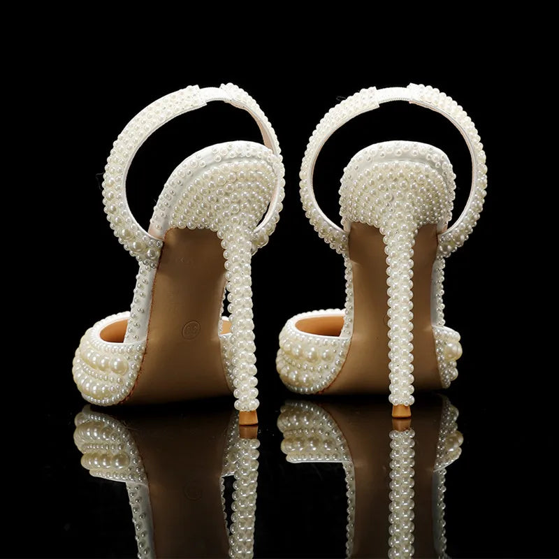 Handmade Pearl Encrusted Bridal Shoes