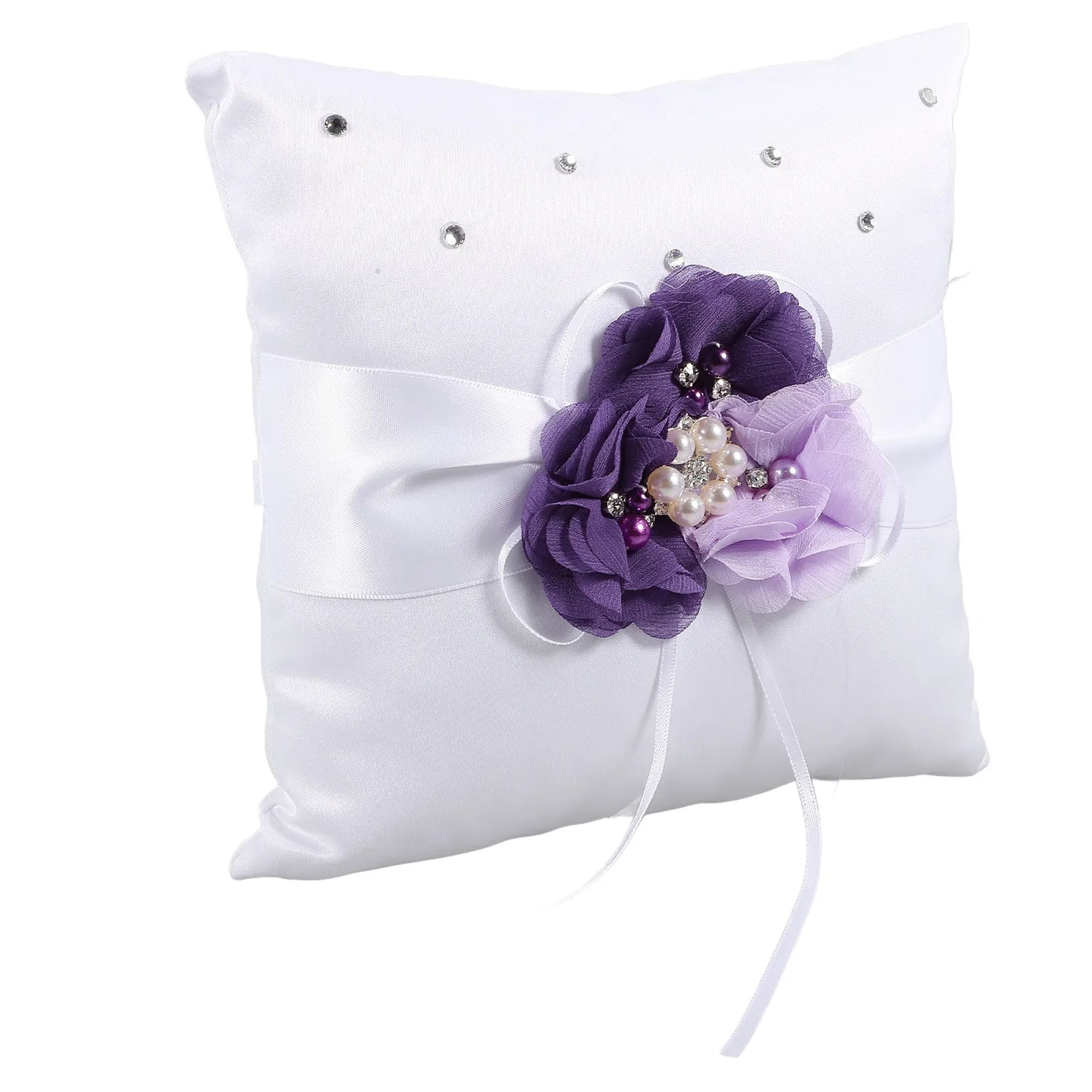 Purple Flower Ring Pillow 20x20cm