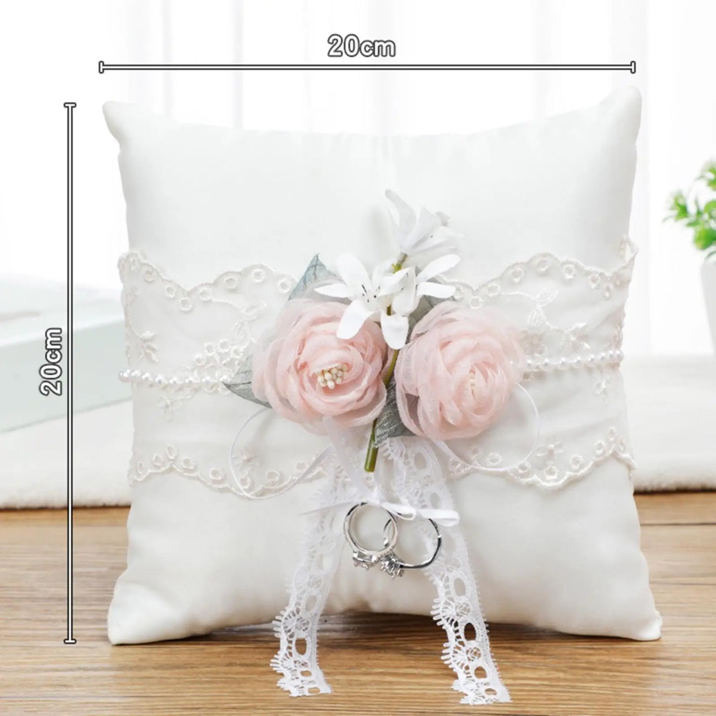 Ring Bearer Cushion Pink Rose