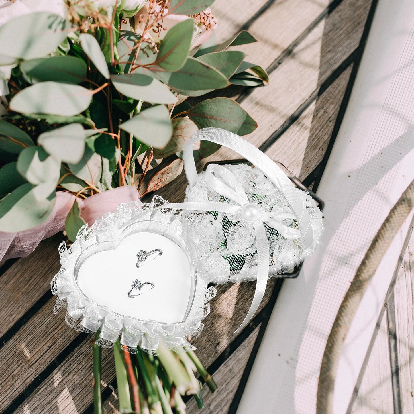 Mini Lace Ring Box With Handle