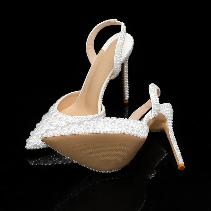 Handmade Pearl Encrusted Bridal Shoes