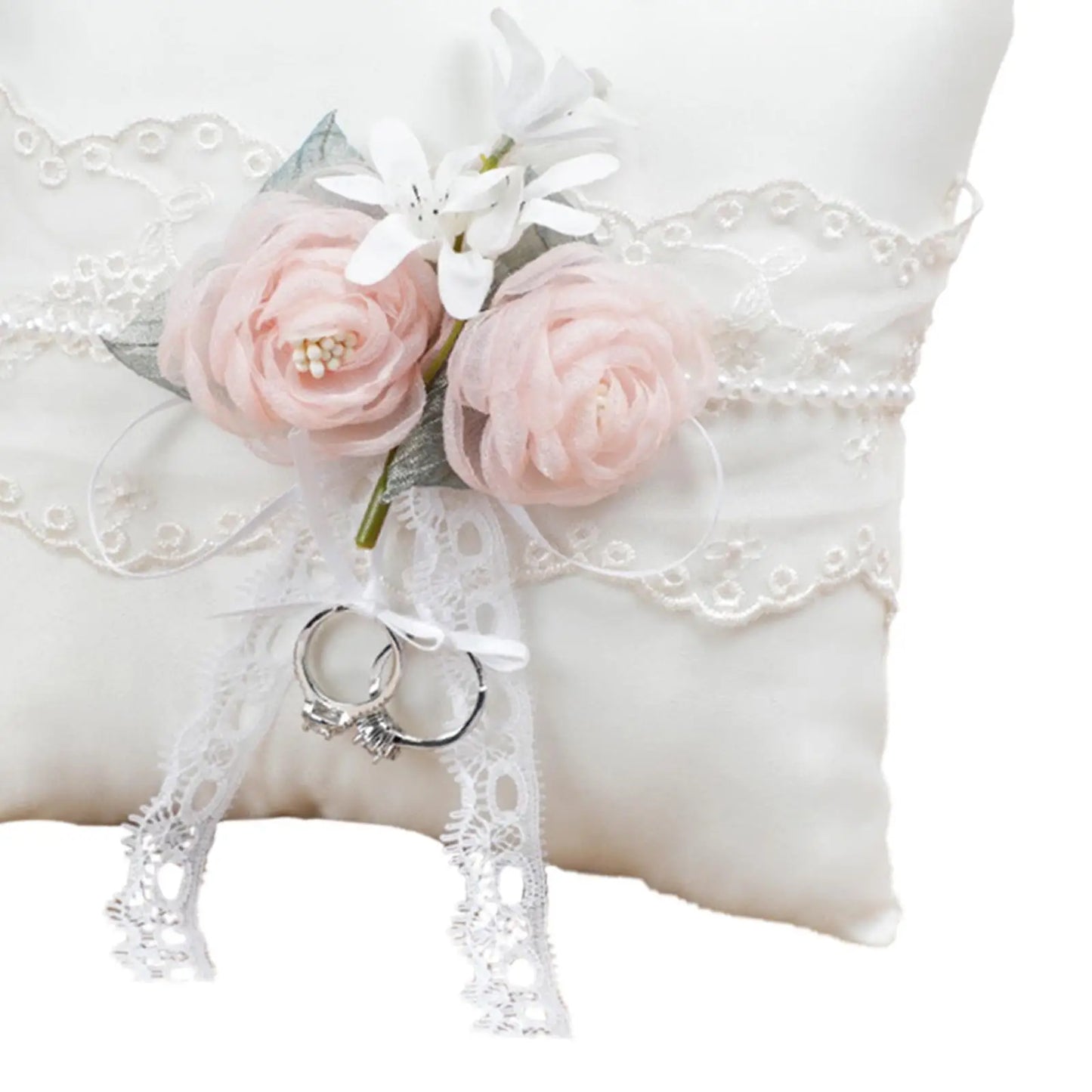 Ring Bearer Cushion Pink Rose