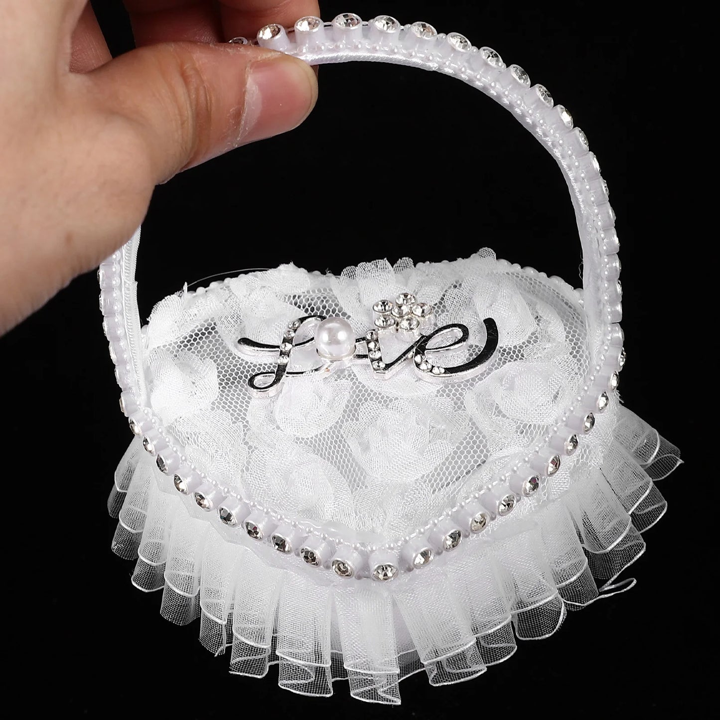 Mini Lace Ring Box With Handle