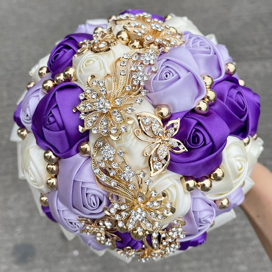 Purple Wedding Bouquet Flowers