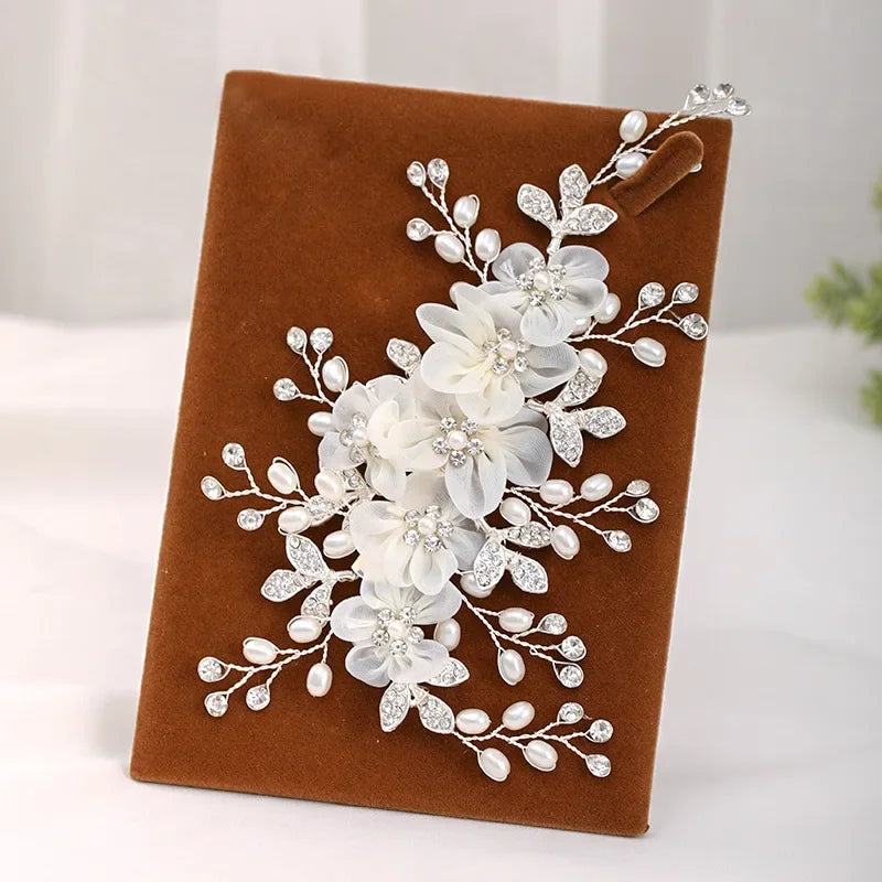 Bridal Flower Pearl Hair Clip Comb