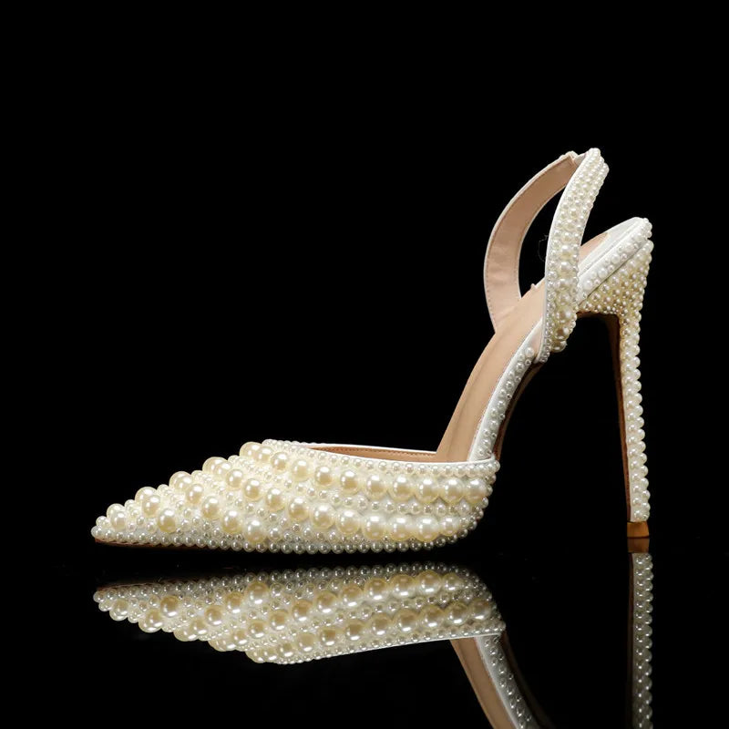 Handmade Pearl Encrusted Bridal Shoes