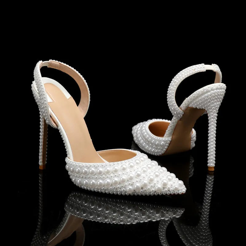 Handmade Pearl Encrusted Bridal Shoes