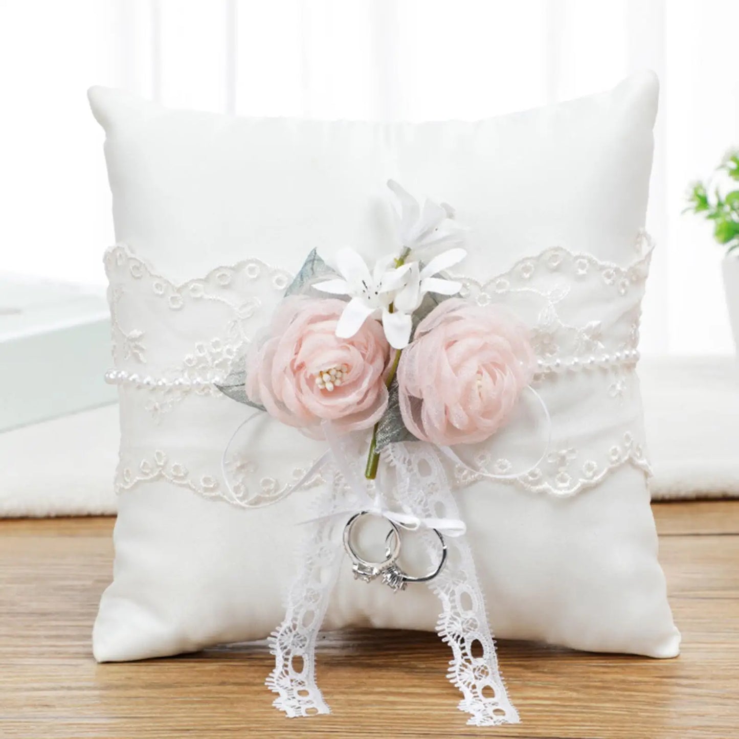 Ring Bearer Cushion Pink Rose