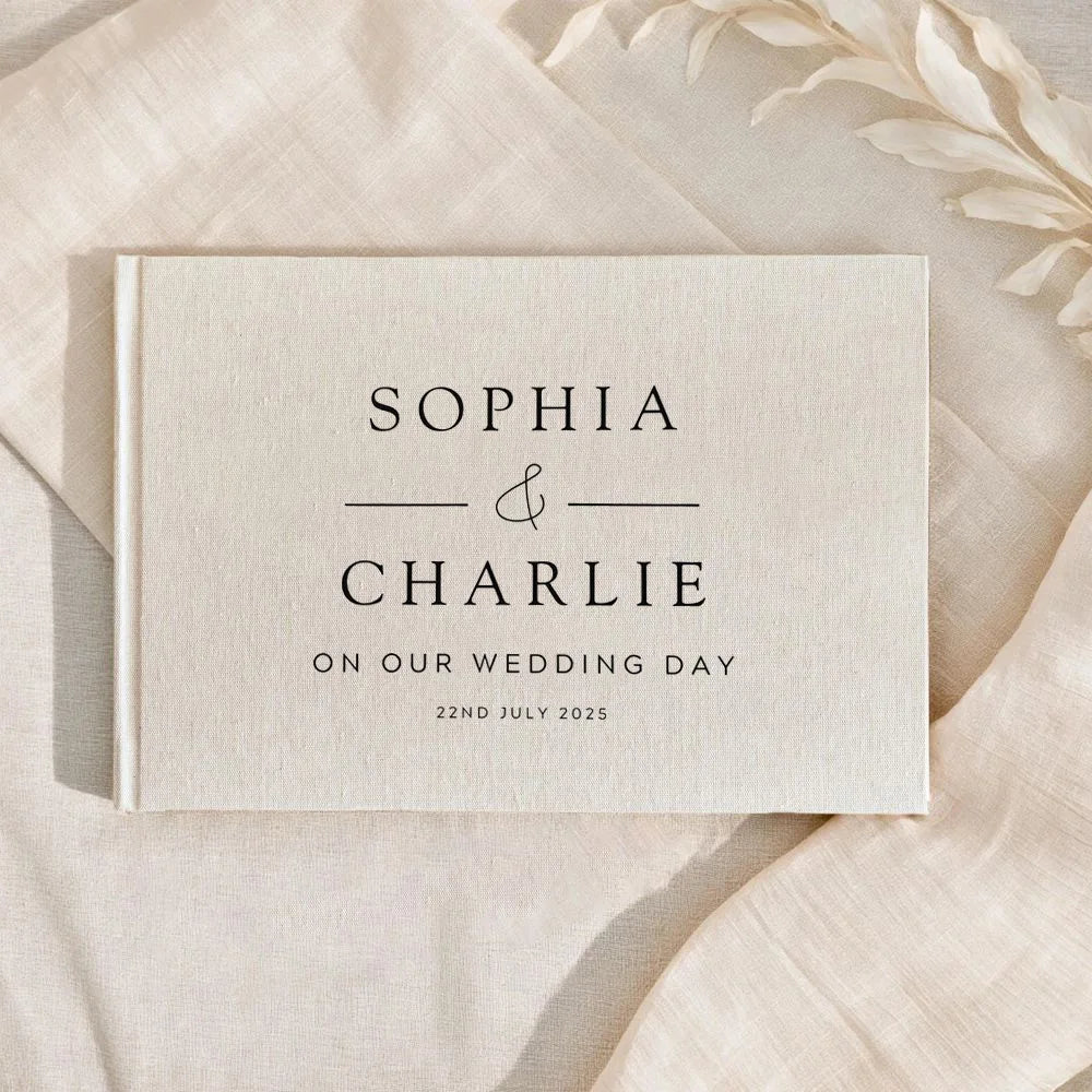 Personalized Linen Hardcover Guestbook