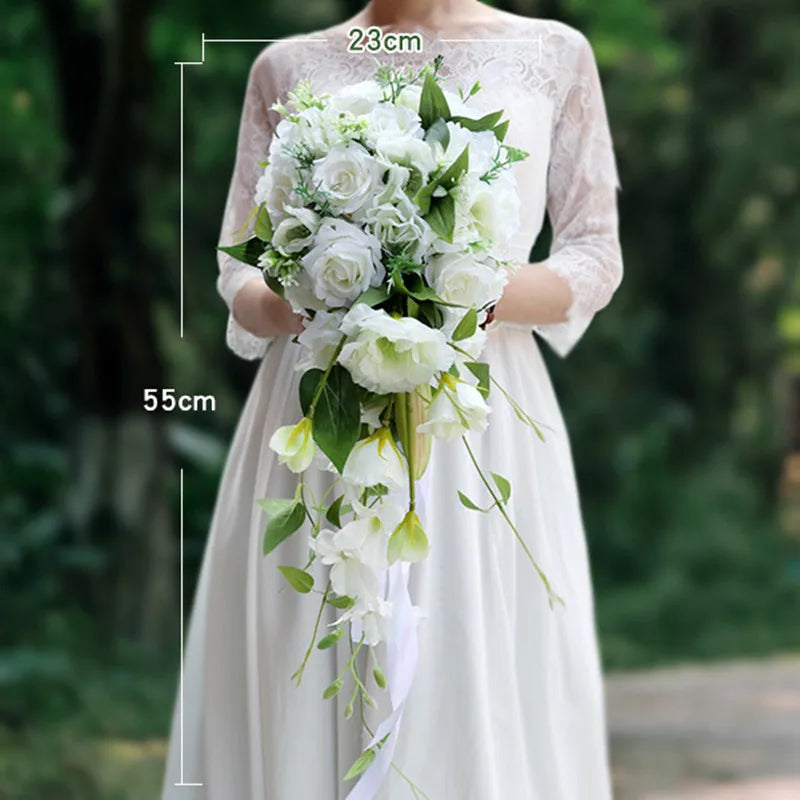 Artificial Waterfall Wedding Bouquet