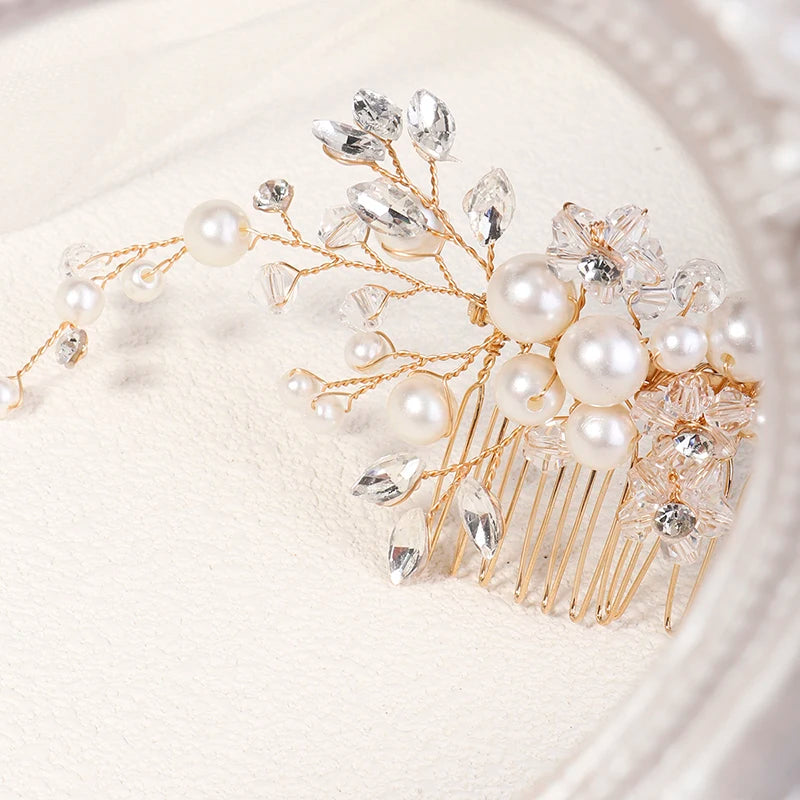 Bridal Pearl Hair Comb Wedding Headpiece