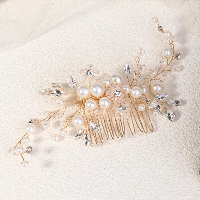Bridal Pearl Hair Comb Wedding Headpiece