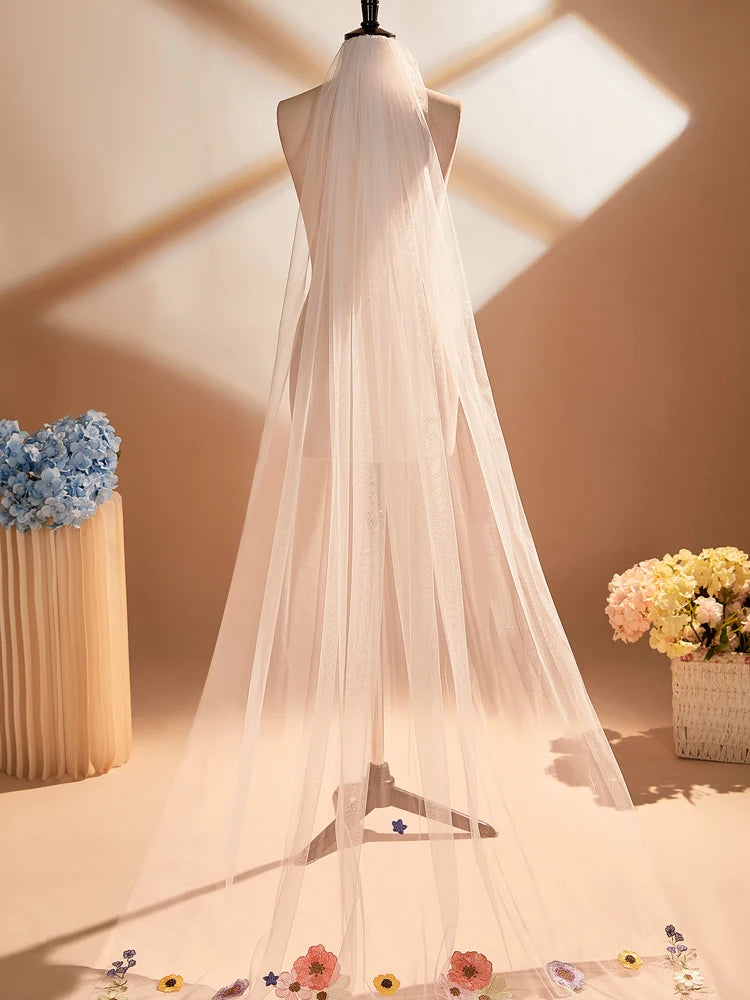 Floral Bridal Wedding Veil