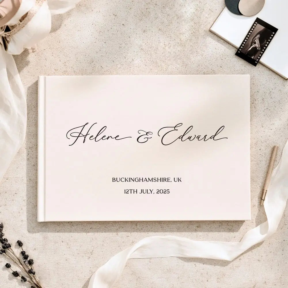 Personalized Linen Hardcover Guestbook