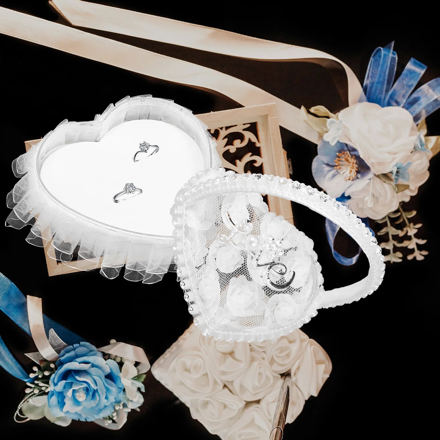Mini Lace Ring Box With Handle